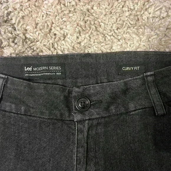 Lee curvy fit jean trousers size 12S dark grey color (P239) - Picture 3 of 8